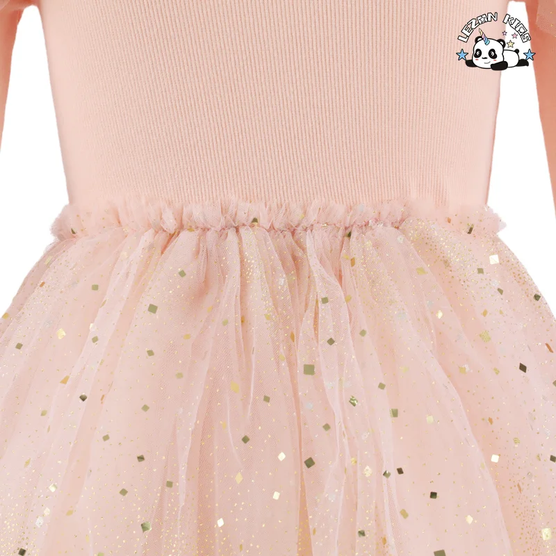 LEZONKIDS - 2024 New Arrival Spring Autumn Kids Luxury Frocks Princess Tulle Dress for 3-8T Girls